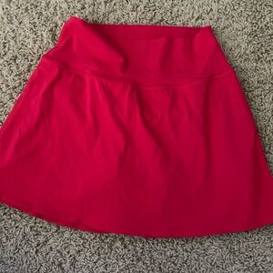 CRZ YOGA Vibrant Red Skater Skirt